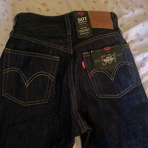 levis 501 high rise straight leg jeans sz 23x30